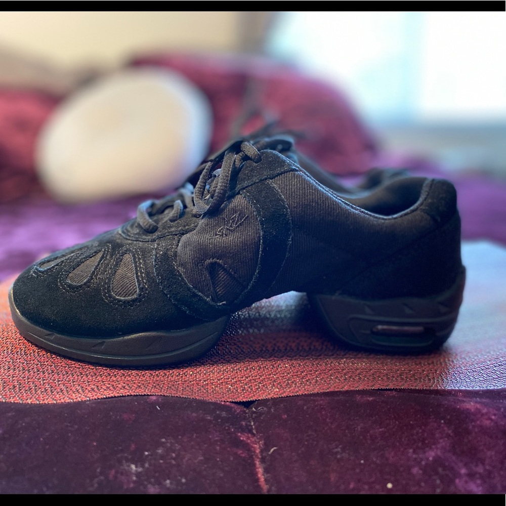 All black dance shoes. Never worn